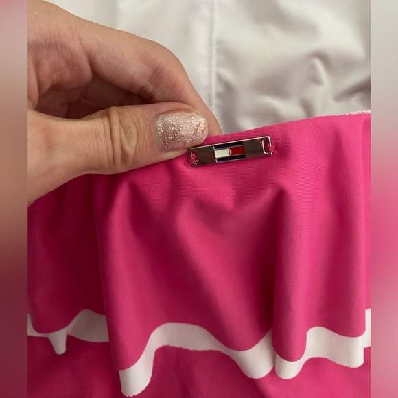 Tommy Hilfiger Ruffle Strapless One Piece Swimsuit - Size 10 - Picture 11 of 16